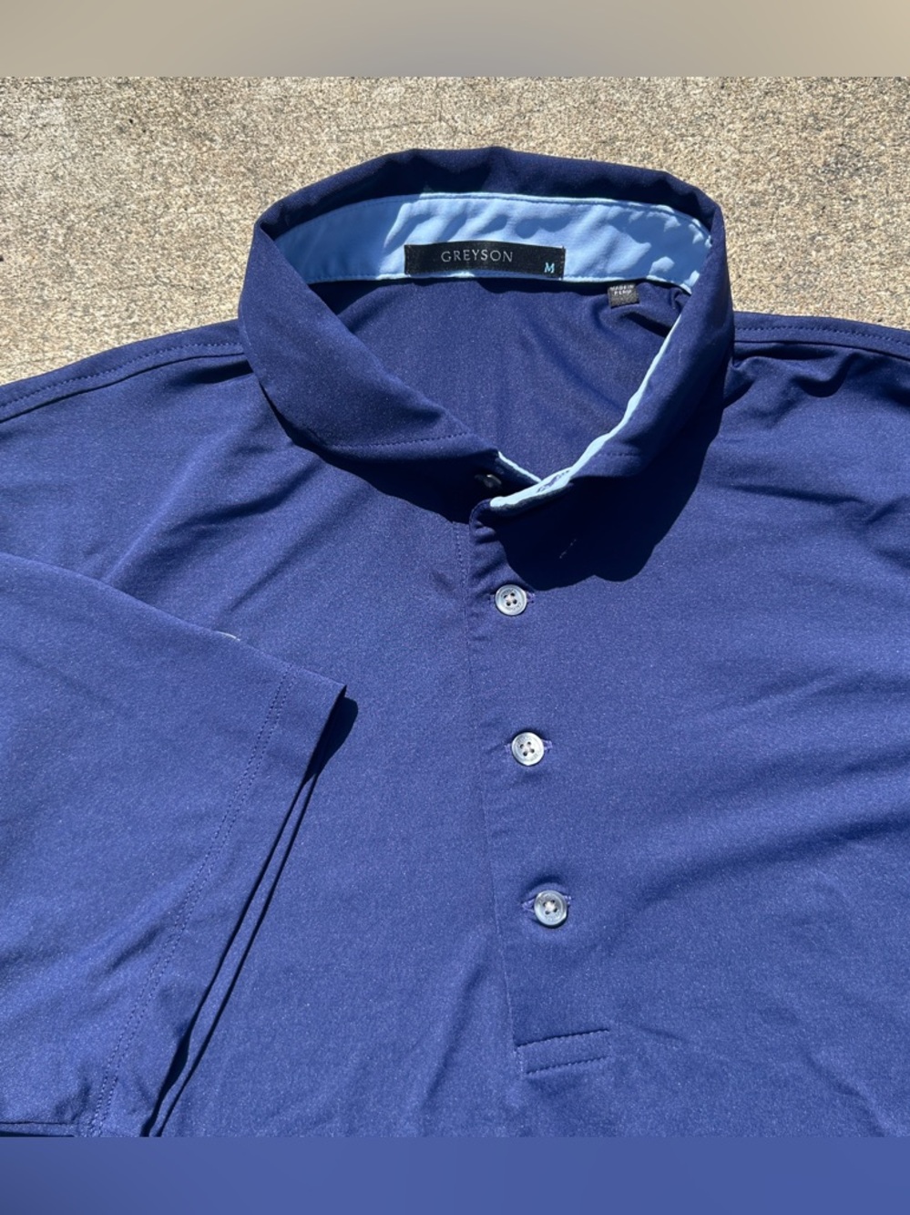 Greyson Men’s Navy Performance Polo Shirt Mens M
